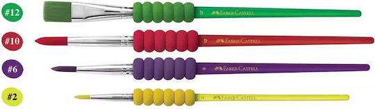 Faber-Castell Soft Touch Paint Brush Set No10 / No12 / No2 / No6 4pcs