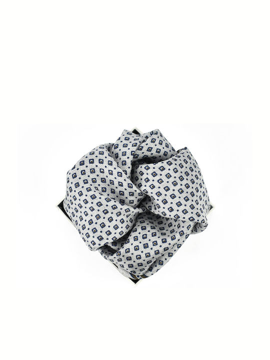 Silk pocket handkerchief MEpo340 Grey & Blue Messaggero Grey