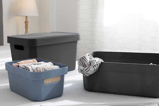 Cyclops Plastic Storage Box with Lid Gray 36x27.5x13.5cm