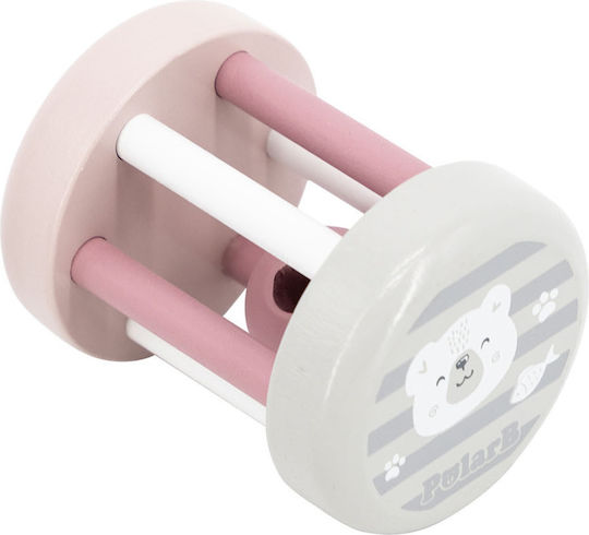 Viga Toys Wooden Rattle Cylinder - Fox for 12++ Months Pink