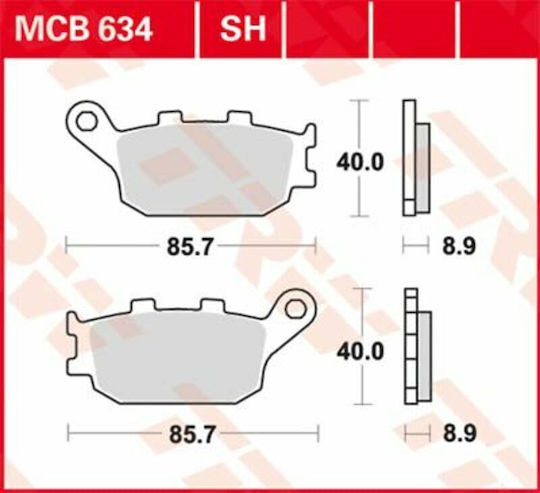 TRW Tampoane Pentru Motociclete Partea Din Spate Yamaha Tracer Pentru Yamaha MT-09