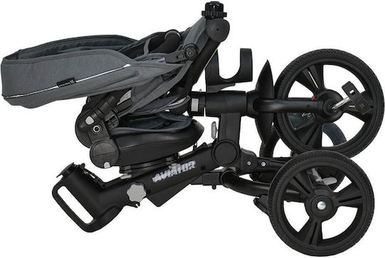 Bebe Stars 360° Aviator Foldable & Convertible 5 in 1 for 1-5 Years Old Black