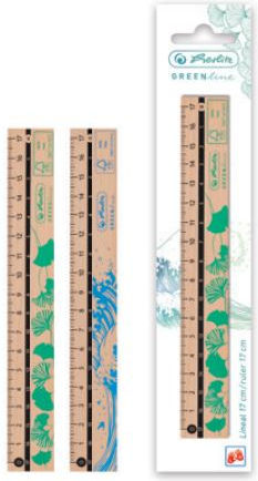 Herlitz Ruler Wooden 17cm (Μiscellaneous colours)