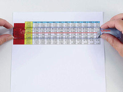 Maped Lineal Kunststoff Transparent 25cm Vergrößerungslinie