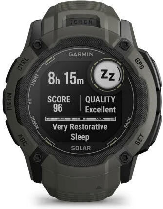 Garmin Instinct 2X Solar 50mm Waterproof Smartwatch with Heart Rate Monitor (Moss)