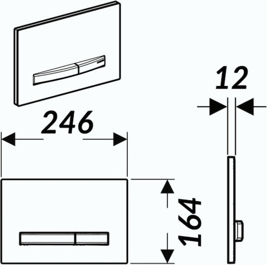 Geberit Sigma 50 Spülplatten für Toiletten Doppelspülung Walnussholz Rotgold