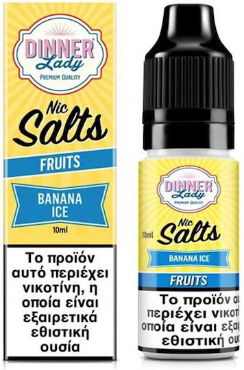 Dinner Lady Έτοιμο Υγρό Αναπλήρωσης Nic Salts Banana Ice 10mg 10ml