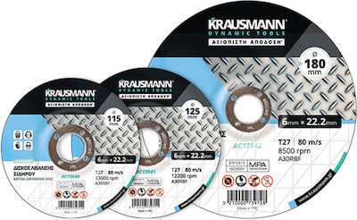 Krausmann Grinding Disc Metal 180mm Set 5pcs