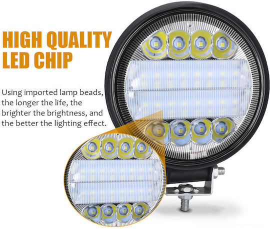 Roundς Waterproof Headlights Car LED 12V 72W 11cm with White Lighting 1pcs