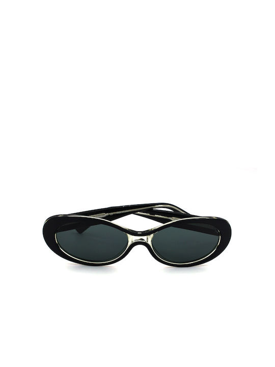 Fendi Women's Sunglasses with Black Plastic Frame and Green Lens F615 313