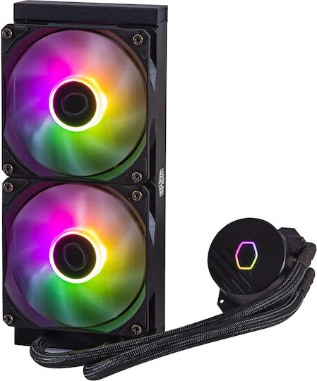 CoolerMaster Masterliquid ML240L Core Water Cooling AIO CPU With 2 120mm Fans And ARGB Lighting