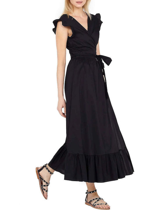 Liu Jo Καλοκαιρινό Midi Φόρεμα Μαύρο