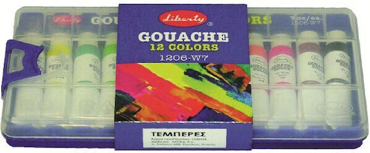 Liberty Gouache Tempera Farben Ochre Yellow in Röhre 7ml 12Stück