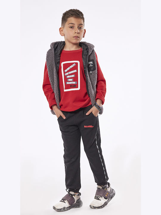 Hashtag Kids Set with Pants & Jacket Winter 3pcs Red