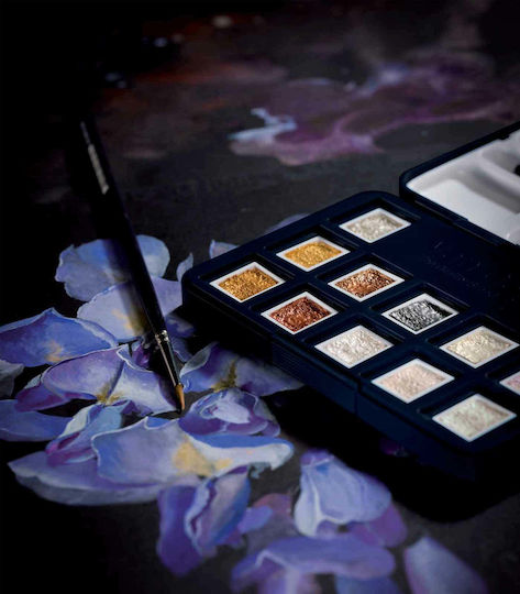 Royal Talens Van Gogh Pocket Box Set of Watercolours Multicolored with Brush 12pcs