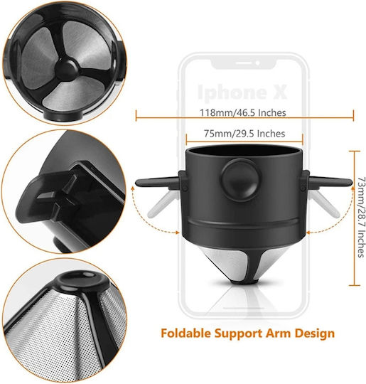 Belogia Coffee Dripper Metallic Black