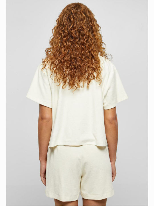 Kurzärmelig Damen Hemd Pale White