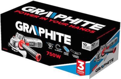 Graphite Electric Angle Grinder 115mm 750W