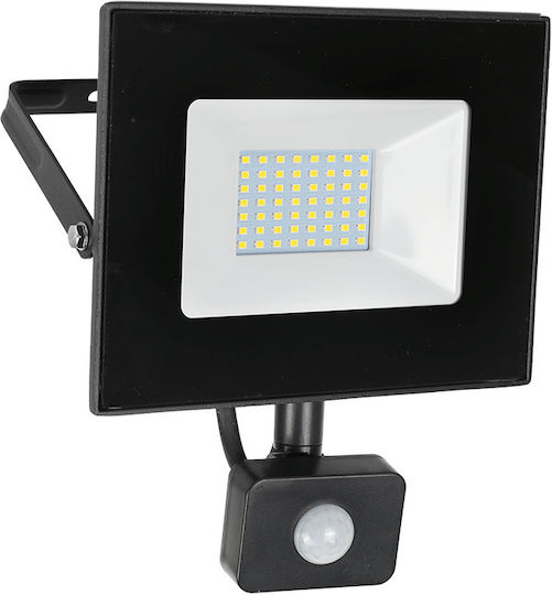 Heda Proiector LED Etanș 50W Alb Rece 6000K cu Senzor de Mișcare IP65