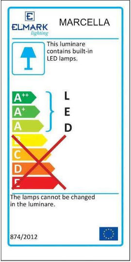 Elmark Διακοσμητικό Φωτιστικό LED Θερμό Λευκό 3000K 22x16x36.3εκ.