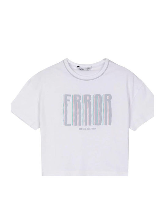 Παιδικό Crop Top Κοντομάνικο Λευκό