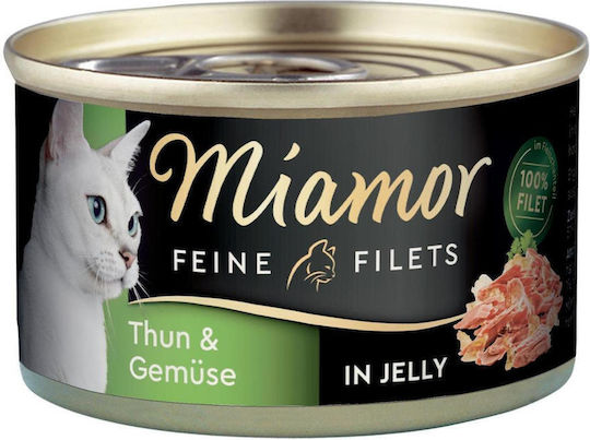 Miamor Feine Filets Wet Food for Adult Cats in Cans with Vegetables and Tuna 100gr