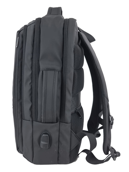 Forecast 2102 Waterproof Laptop Backpack for 15.6" Laptop with USB Port in Black Colour