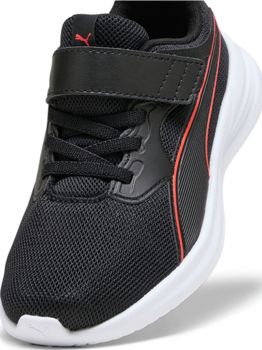 Transport AC Kids Sports Shoes Running with Hoop & Loop Closure Black