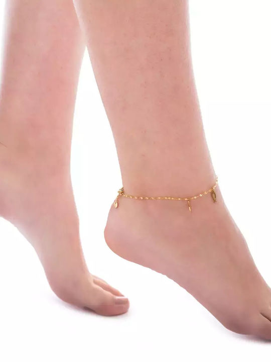 Oxzen Bracelet Anklet Chain made of Steel Gold Plated