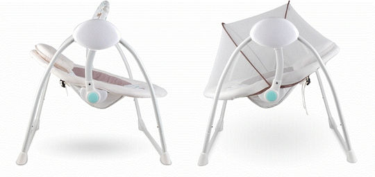 Lionelo Elektrisch Baby Relax Schaukel Ruben mit Musik Beige für Kind bis 12kg