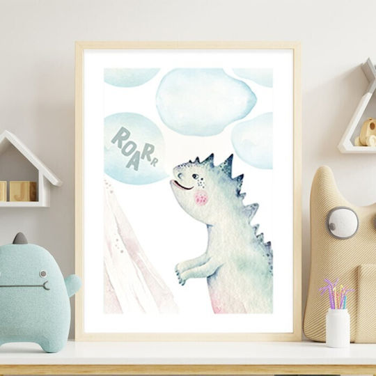 Walls Kids Wall Art Framed Small Dinosaur