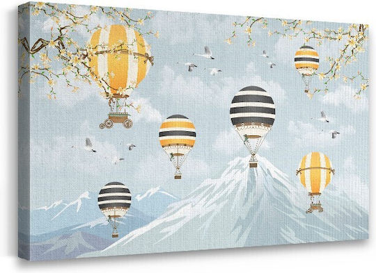 Walls Kids Wall Art Mountains Hot Air Balloons