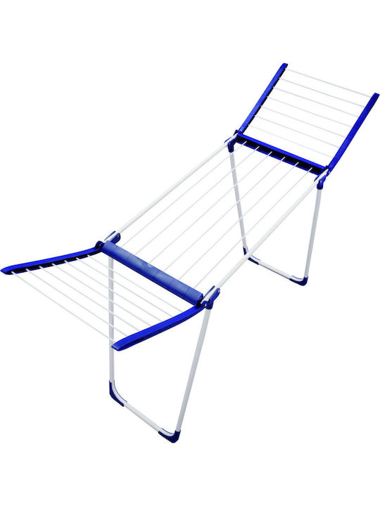 Leifheit Pegasus 180 Solid Plus Metallic Folding Floor Clothes Drying Rack with Hanging Length 18m