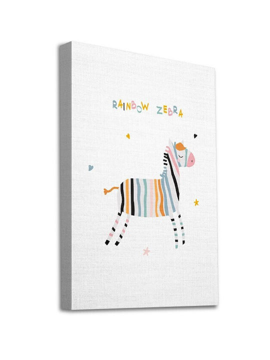 Walls Детски Панел Rainbow Zebra на Платнен 50x70см
