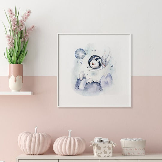 Walls Kids Wall Art Bunny in Space Framed