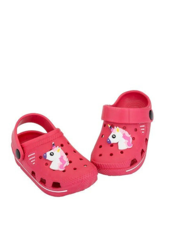 Cubanitas Children's Beach Clogs Fuchsia