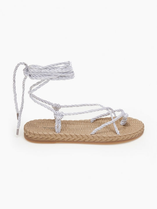 Issue Fashion Lace-Up Women's Sandals Silver