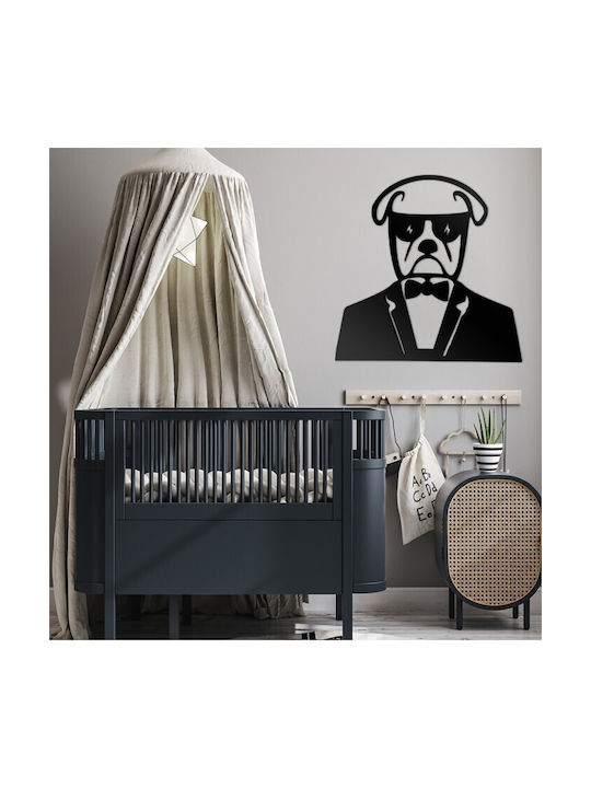 Walls 3D Wall Decor Silhouette Serious Dog from Plastic 70x70cm