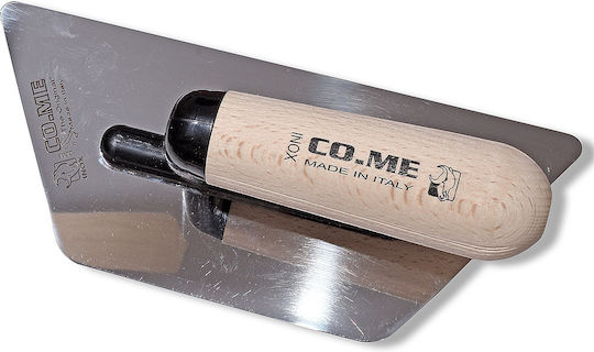 Come 310LRA24 Σπάτουλα Πατητής Τσιμεντοκονίας Inox 240x120mm με Ξύλινη Λαβή Stucco Veneziano 04-7604
