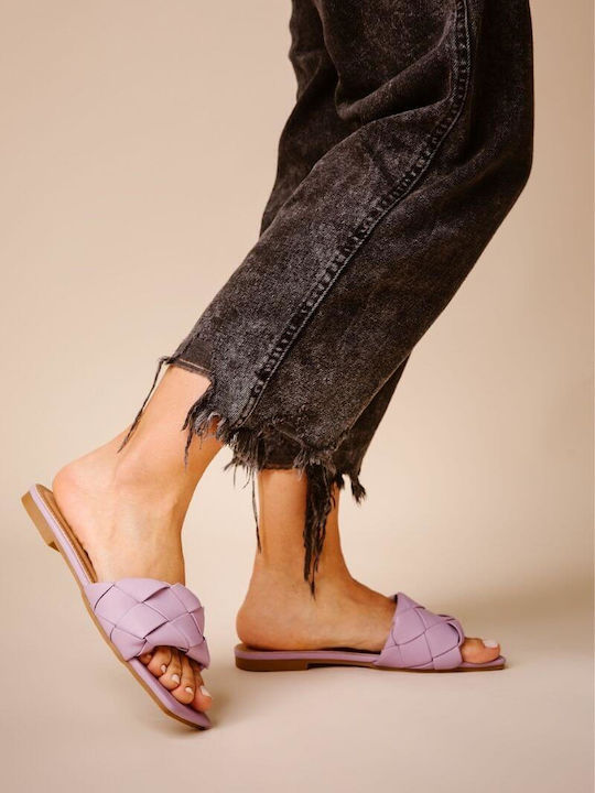 Louizidis Synthetic Leather Women's Sandals Purple