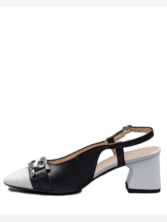 Wonders Pumps mit Riemchen & Chunky mittelhoher Absatz Schwarz