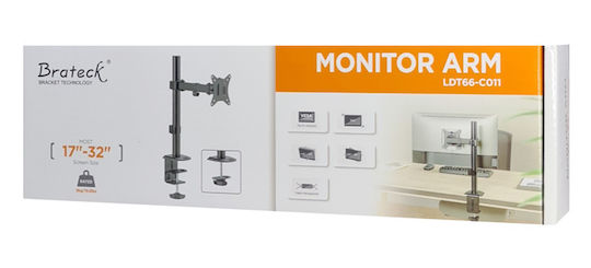 Brateck Stand Desk Mounted Monitor up to 32" with Arm (LDT66-C011)