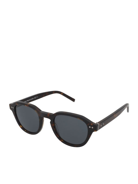 Tommy Hilfiger Men's Sunglasses with Brown Tartaruga Horn-Rimmed Frame and Grey Lens TH1970/S 086/IR