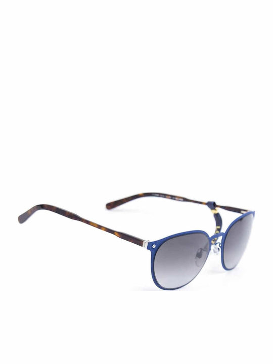 Lozza Men's Sunglasses with Blue Metal Frame and Black Mirror Lens SL2234M 0RD5