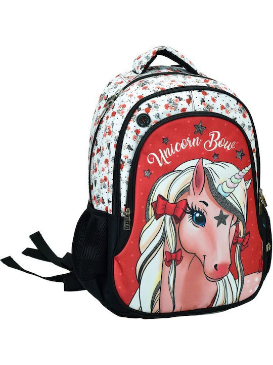 Back Me Up School Bag Backpack Elementary, Elementary Red with Water Bottle Holder 40Liters
