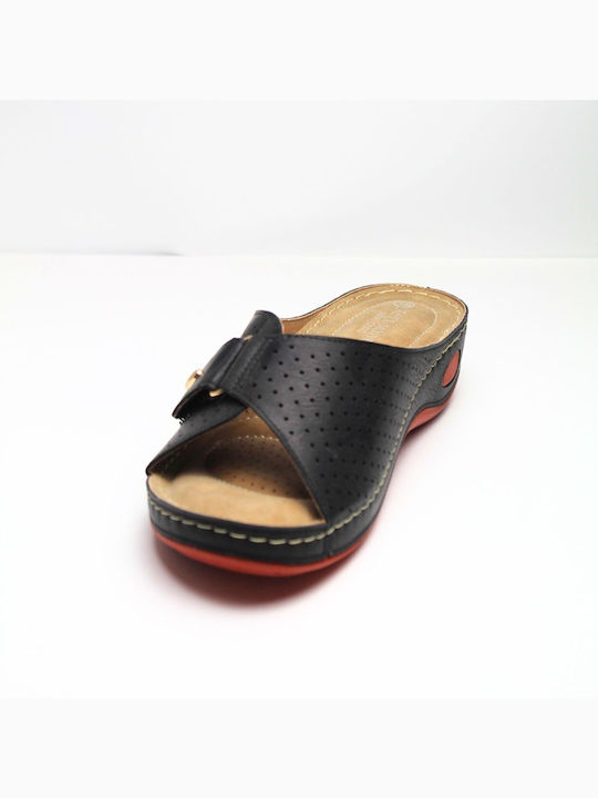 Women's Flat Sandals Anatomic in Black Color