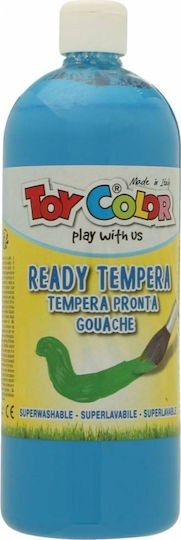 Toy Color Ready Tempera Paints Cyan Blue in Bottle 1000ml 1pcs