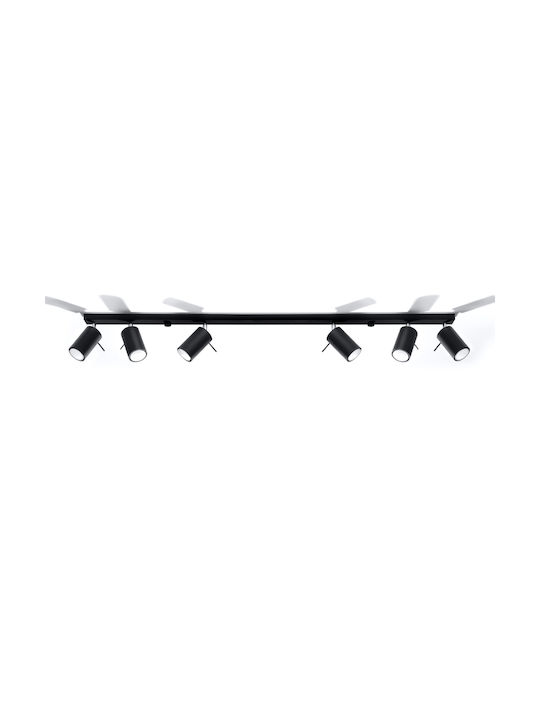 Sollux Ring 6 Spot with 6 Lights and with Socket GU10 in Black Color