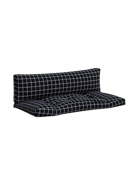 vidaXL Waterproof Pallet Bench Cushion Black 110x58cm.