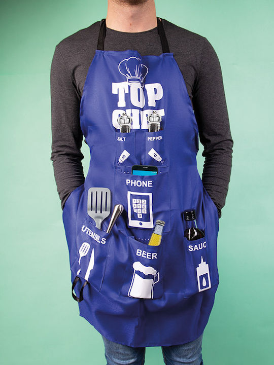 Fizz Top Chef Apron Blue